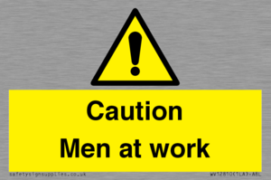 Caution Men at work